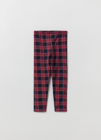 OVS 1 EN GIRL 3-10Y LEGGINGS 7-8 BLUE/RED CHECK 001911892 