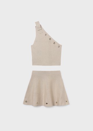 MAYORAL palaidinė ir sijonas, sand, 6.918-14, 157  cm 