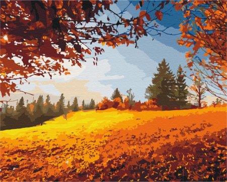 BRUSHME spalvinimo pagal skaičius rinkinys Autumn forest, BS52622 BS52622