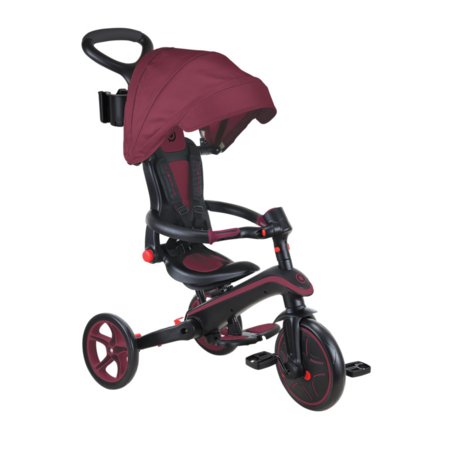 GLOBBER triratukas Explorer Trike Foldable 4in1, burgundiškas, 732-202-2 