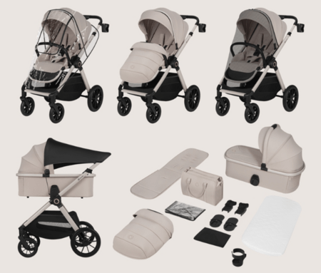 LIONELO universalus vežimėlis LAYLA 2in1, Beige taupe, LO-LAYLA 2IN1 