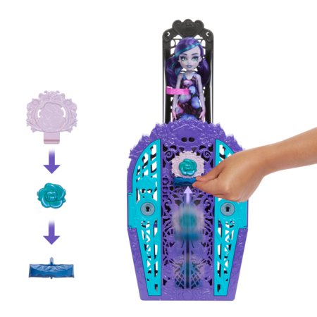 MONSTER HIGH Skulltimates siurprizų rinkinys Tvyla, vidurnakčio sodo serija, HYT74 