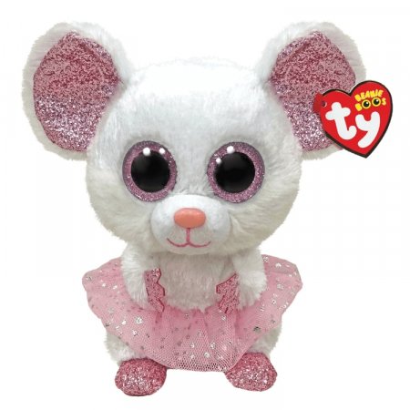 TY Beanie Boos pelė balerina Nina balta, TY39204 TY36365