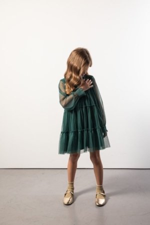 COCCODRILLO suknelė, žalia, ZC5128105EJG-011-152, 152 cm 