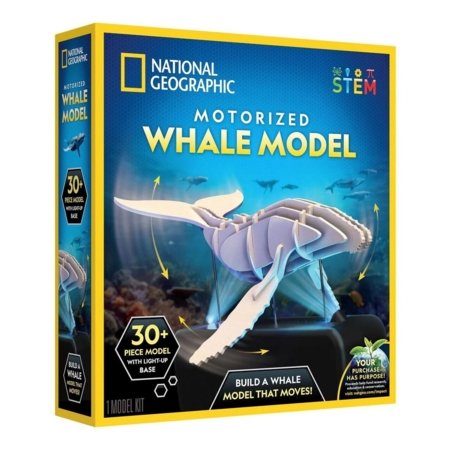 NATIONAL GEOGRAPHIC interaktyvi 3D dėlionė Motorized Whale Model, RTMPZWHALE