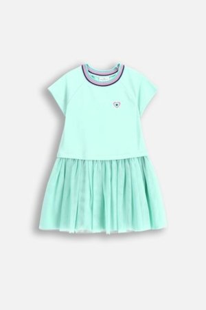 COCCODRILLO suknelė trumpomis rankovėmis COSMIC GIRL KIDS, žalia, WC5129201CGK-031-122, 122 cm 