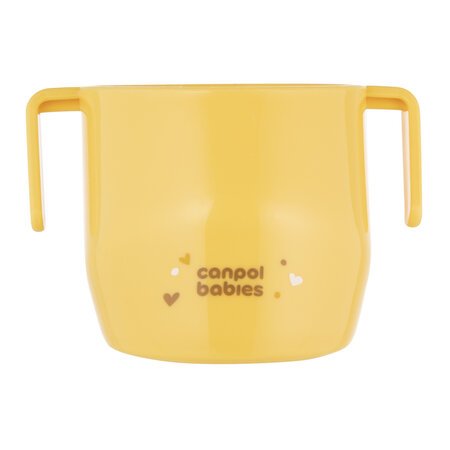 CANPOL BABIES mokomasis puodelis su rankenomis, Yellow, 74/060_yel 
