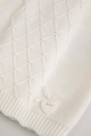 COCCODRILLO susegamas megztinis ELEGANT BABY GIRL, kreminis, WC5172203EBG-003-098, 98 cm 