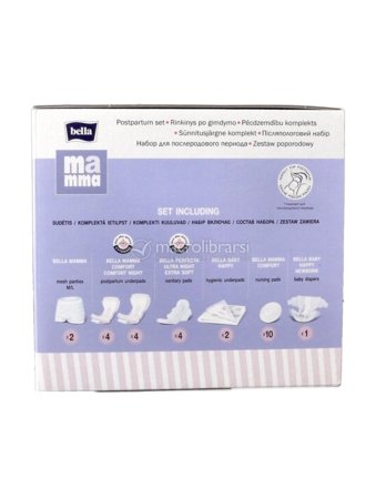 HAPPY rinkinys po gimdymo BELLA MAMMA, M/L BB-053-ZEML-001