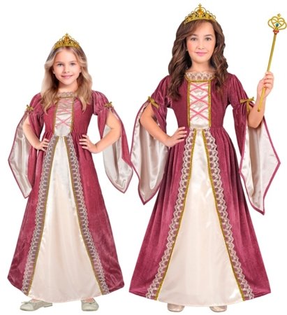 WIDMANN kostiumas Medieval Princess, dydis (128 cm / 5-7 metai), 13196 