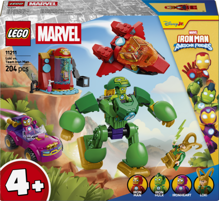 11211 LEGO® ǀ Marvel „Iron Man and His Awesome Friends“ Lokis prieš Geležinio žmogaus komandą 