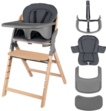 LIONELO maitinimo kėdutė MEGAN, Grey wood 