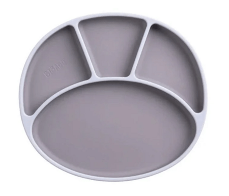 BIBADO silikoninė prilimpanti lėkštė, mist, BIB206 