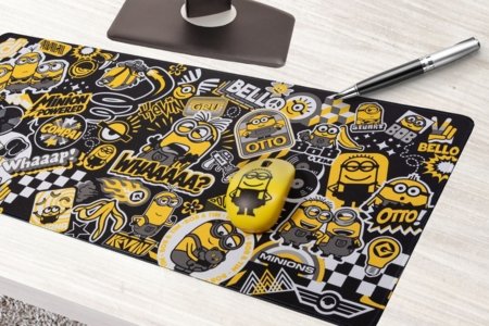 MINIONS belaidės pelės ir pelės kilimėlio rinkinys, MMMN-SET-MINIONS 