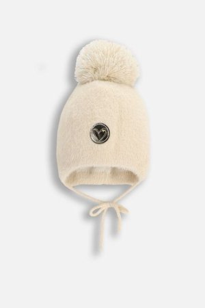 COCCODRILLO kepurė ACCESSORIES WINTER GIRL, kreminė, ZC5364102AWG-002-048, 48 cm 