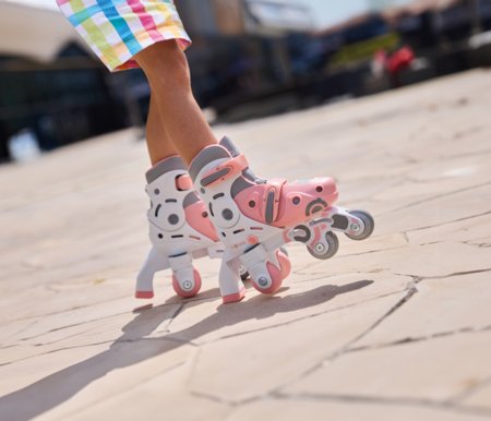 GLOBBER riedučiai Learning Skates 2 in 1, dydis 26-29, pasteliniai rožiniai, 780-210 
