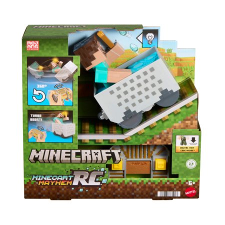 MINECRAFT RC valdoma figūrėlė Steve kasyklos vagonėlyje, JMT40 