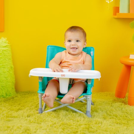 BRIGHT STARTS maitinimo kėdutė - busteris POP 'N SIT, TEAL, 17200 