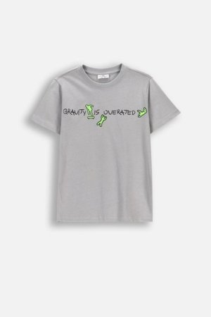 COCCODRILLO marškinėliai trumpomis rankovėmis, pilki, cm 