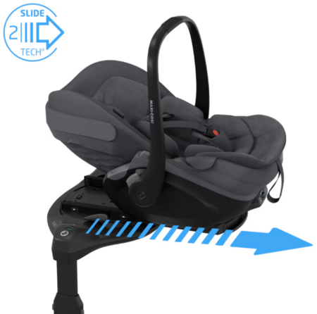 MAXI COSI automobilinė kėdutė-nešynė PEBBLE SLIDE PRO, Moon Graphite, 40-87 cm., 8442083110 