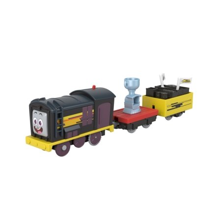 THOMAS & FRIENDS motorizuotas teminis garvežiukas su vagonu 2022, HFX97 HFX97