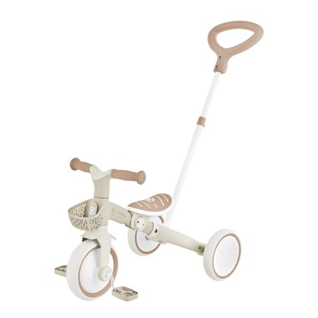 GLOBBER mokomasis triratukas Learning Trike, 3in1 Plus, kokosinis, 738-466 