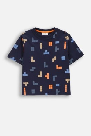 COCCODRILLO marškinėliai trumpomis rankovėmis, tamsiai mėlyni, WC6143206MBK-015-110, 110 cm 