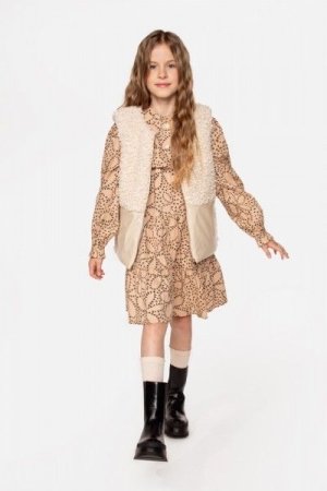 COCCODRILLO liemenė OUTERWEAR GIRL KIDS, smėlio, ZC3178401OGK-002-164, 164 cm 