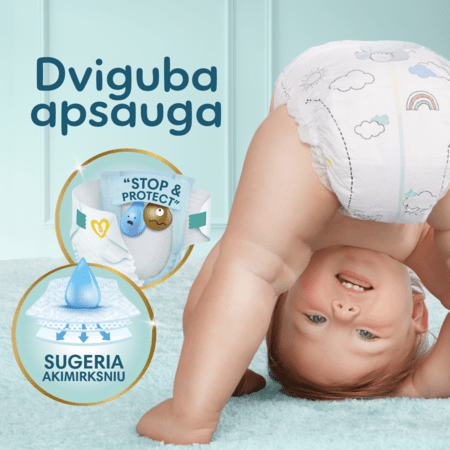 PAMPERS sauskelnės, Premium Care, 3 dydis 6-10kg, 60 vnt., 81765772 