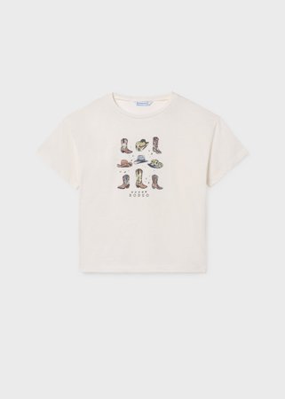 MAYORAL marškinėliai trumpomis rankovėmis, bone, 6.005-89, 140 cm 