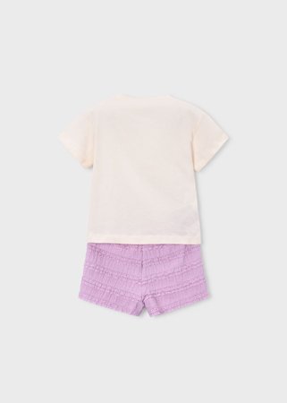 MAYORAL marškinėliai trumpomis rankovėmis ir šortai, lilac, 3.231-76, 134  cm 