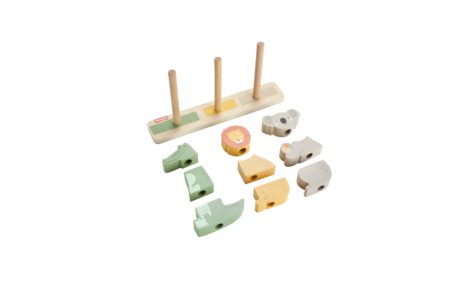 FISHER-PRICE Wood medinis bokštelis gyvūnai, HXV04 
