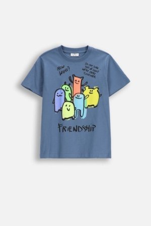 COCCODRILLO marškinėliai trumpomis rankovėmis, mėlyni, WC6143211VBA-014-122, 122 cm 