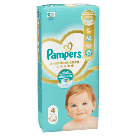 PAMPERS sauskelnės, Premium Care, 4 dydis, 9-14kg, 52 vnt. 81765775 