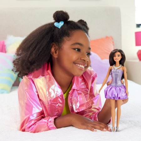 BARBIE madistė pūsta violetine suknele, HYT92 