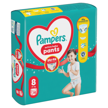 PAMPERS sauskelnės-kelnaitės, Jumbo dydis 8, 17+ kg, 32 vnt, 81772937 81772937