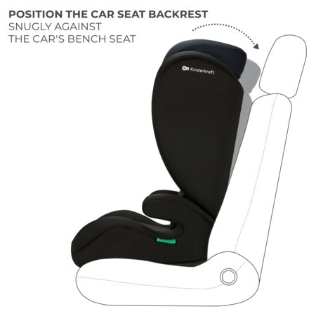 KINDERKRAFT automobilinė kėdutė I-SPARK 2 PLUS I-SIZE, 100-150 cm., Black, KCISPA02BLKPL00 