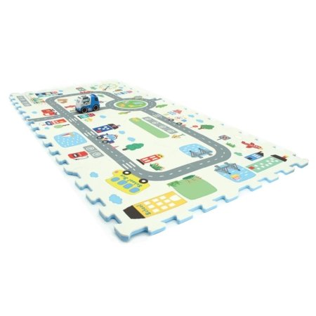 SUNTA vaikiškas dėlionės kilimėlis su automobiliais, 8 dalių, 3406V 