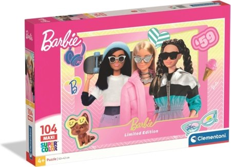 CLEMENTONI dėlionė Maxi Barbie, 104 det., 25015 