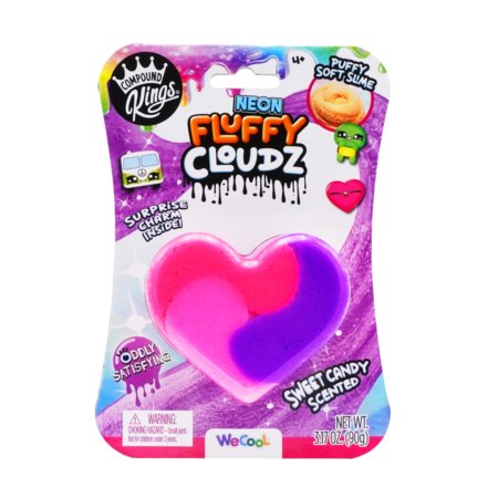 COMPOUND KINGS slaimas Fluffy Cloudz Neon Blister Card Sweet treats candy, WC1116432CKINT 