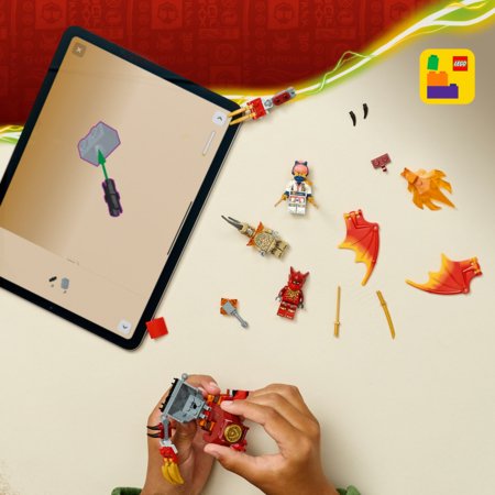 71851 LEGO® NINJAGO® Kai drakono-roboto kovos rinkinys 