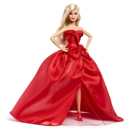 BARBIE HOLIDAY kolekcinė lėlė raudona suknele, JJX65 