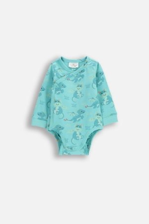 COCCODRILLO smėlinukas ilgomis rankovėmis DRAGONS BOY NEWBORN, mėlynas, WC5112602DBN-013-074, 74 cm 