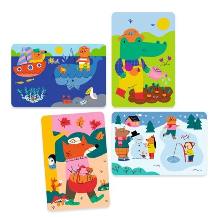 DJECO kūrybinis spalvinimo vandeniu rinkinys Magic Colouring - 4 Seasons, DJ09076 