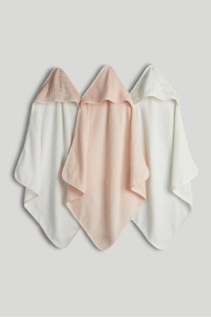 MOTHERCARE rankšluostis, 3 vnt., rožinis, AU87701, 75x75 cm 