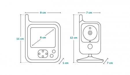 LIONELO mobili auklė su kamera, Babyline, LOC-BABYLINE 7.1 LOC-BABYLINE 7.1