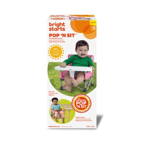 BRIGHT STARTS maitinimo kėdutė - busteris POP 'N SIT, PINK, 17199 