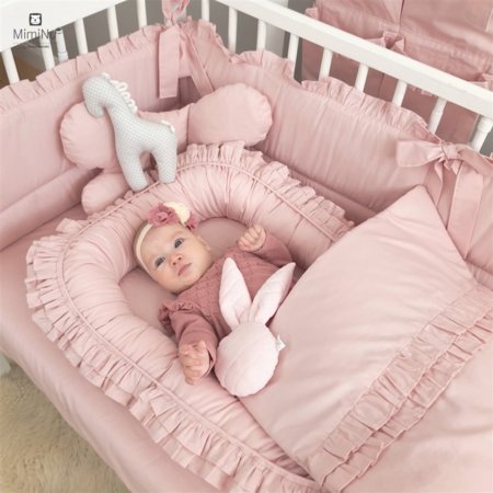 MIMINU 2 dalių patalynės užvalkalų komplektas Royal collection, powdery pink, 100x135, 60x40 cm 