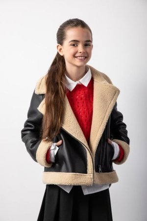 COCCODRILLO kailiniai OUTERWEAR GIRL JUNIOR, juoda, ZC5153101OGJ-021-146, 146 cm 