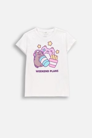 COCCODRILLO marškinėliai trumpomis rankovėmis, balti, WC6143214LGD-001-140, 140 cm 